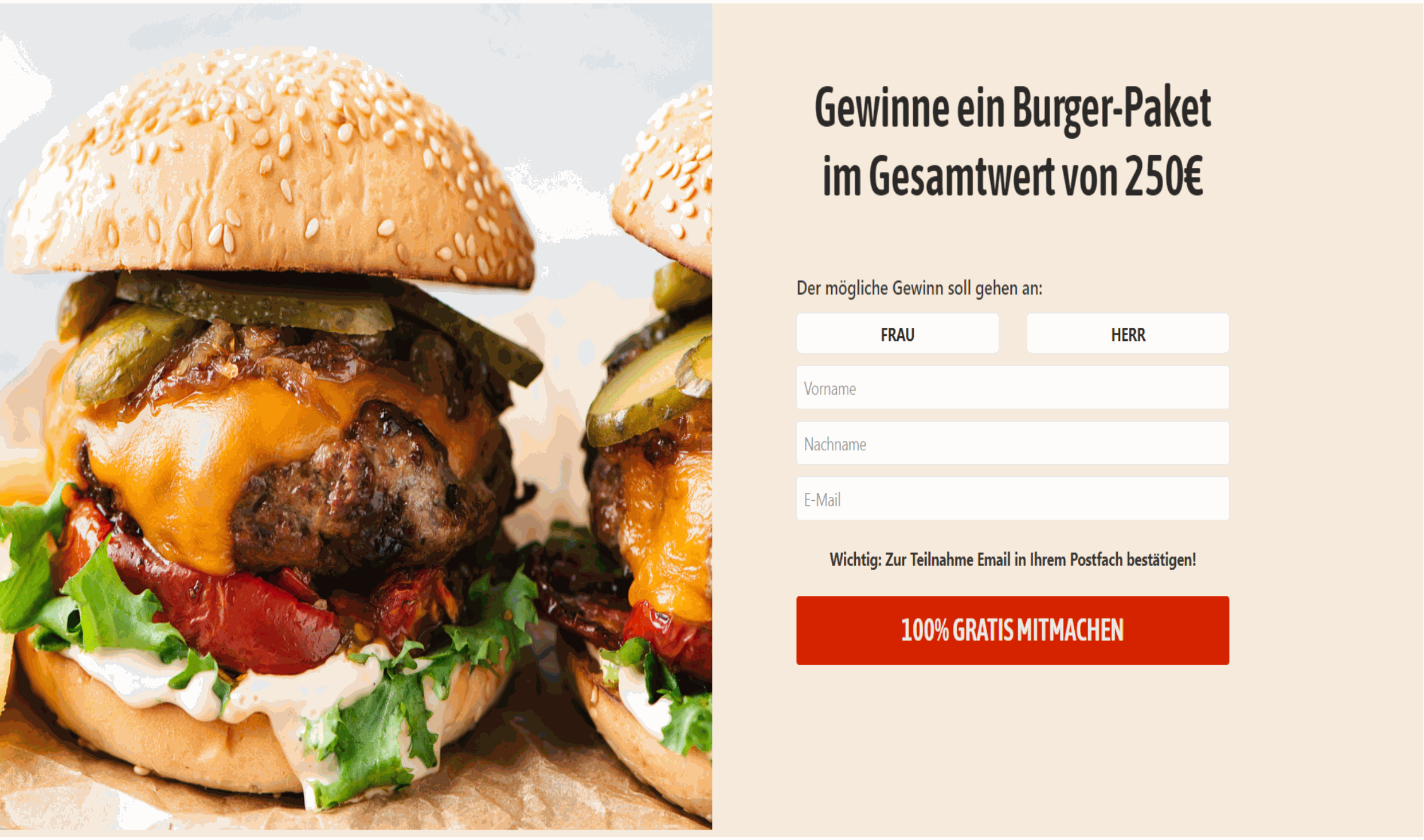 Burger King 250€ - DE