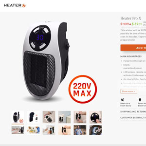 ! NEW OFFER - Heater Pro X - Portable Heater - Language Dynamic [INTL] (Email,Native,PPC,Banner,Social) - CPA