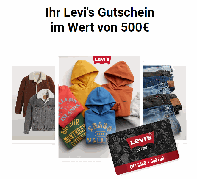 Levis Voucher 500€ - DE