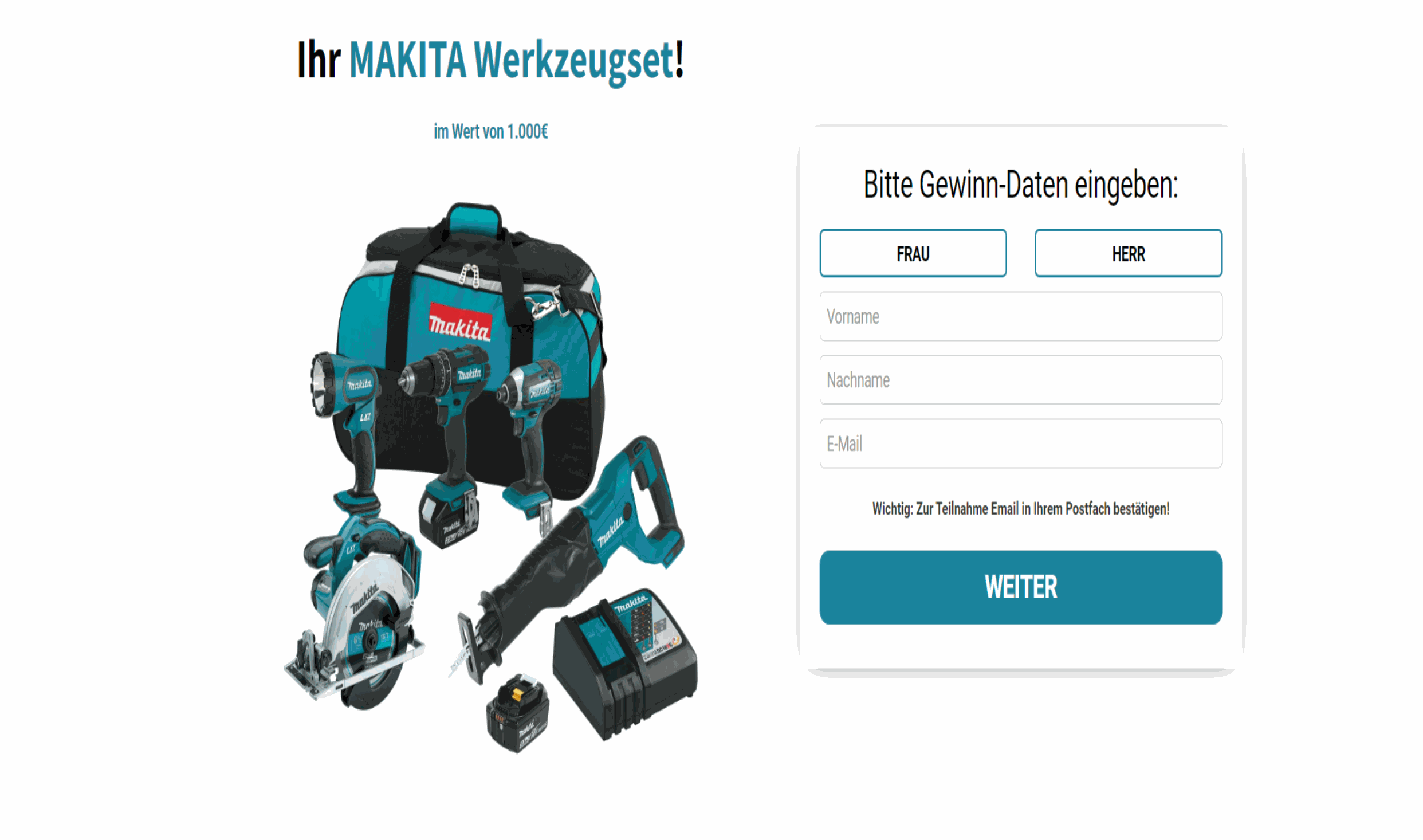 Makita Tool Set 1.000€ - DE