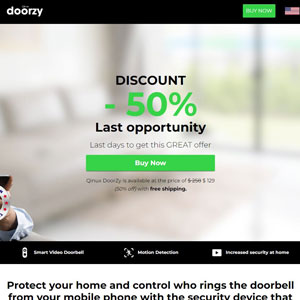 ! NEW OFFER - Qinux DoorZy - Video Doorbell - Language Dynamic [INTL] (Email,Native,PPC,Banner,Social) - CPA