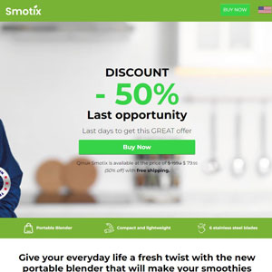 ! NEW OFFER - Qinux Smotix - Smoothie Maker - Language Dynamic [INTL] (Email,Native,PPC,Banner,Social) - CPA