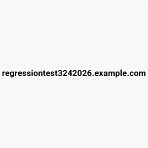 Regression Test 3242026 