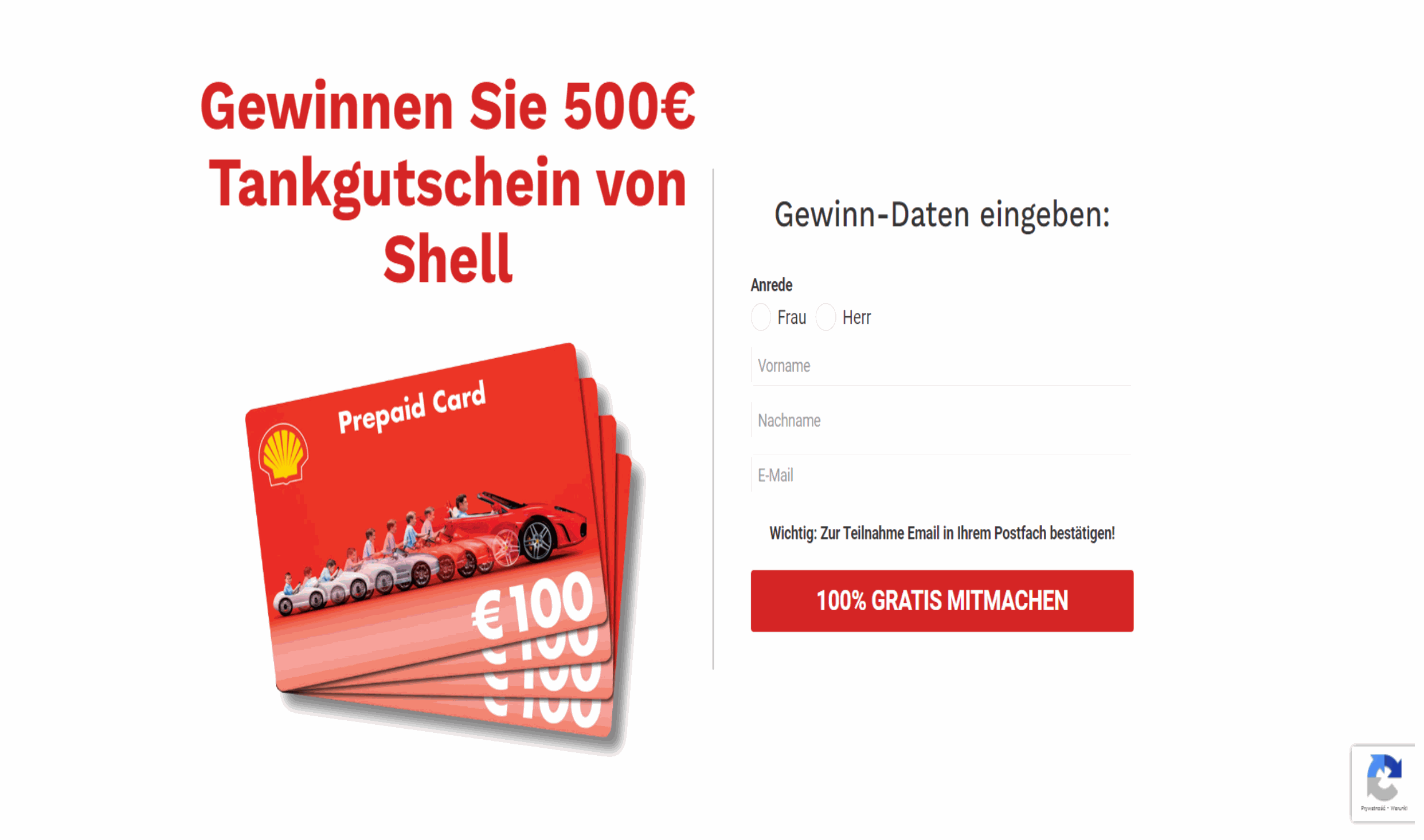 Shell Voucher 500€ -