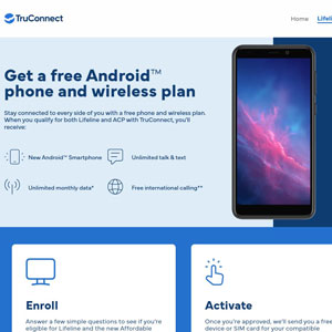 TruConnect - Free Android and Wireless Plan